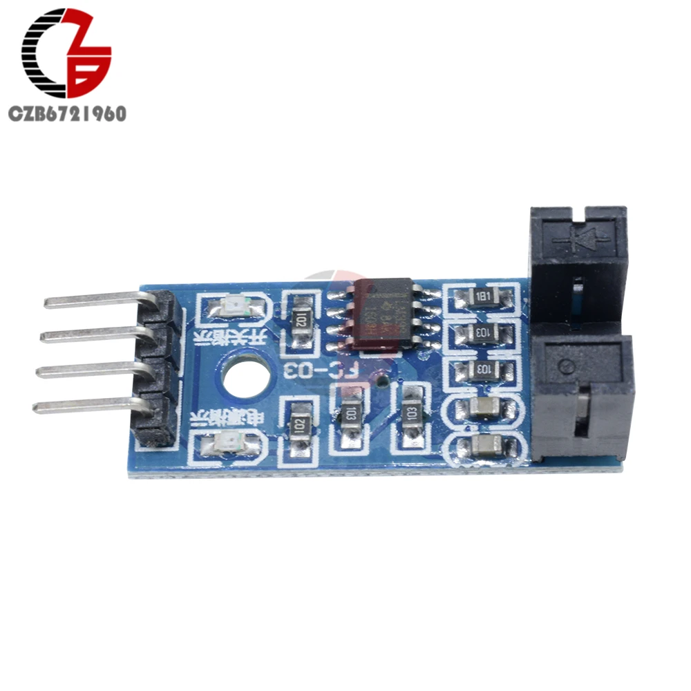 Слот Тип ИК оптрон модуль датчика скорости LM393 Groove муфта Сенсор 3,3 V-5 V Реле подключения звуковой модуль для Arduino