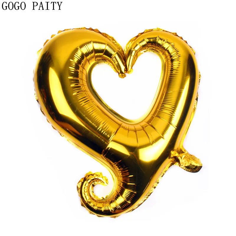 GOGO PAITY Бесплатная доставка Новый крюк сердце алюминиевый воздушный шар на