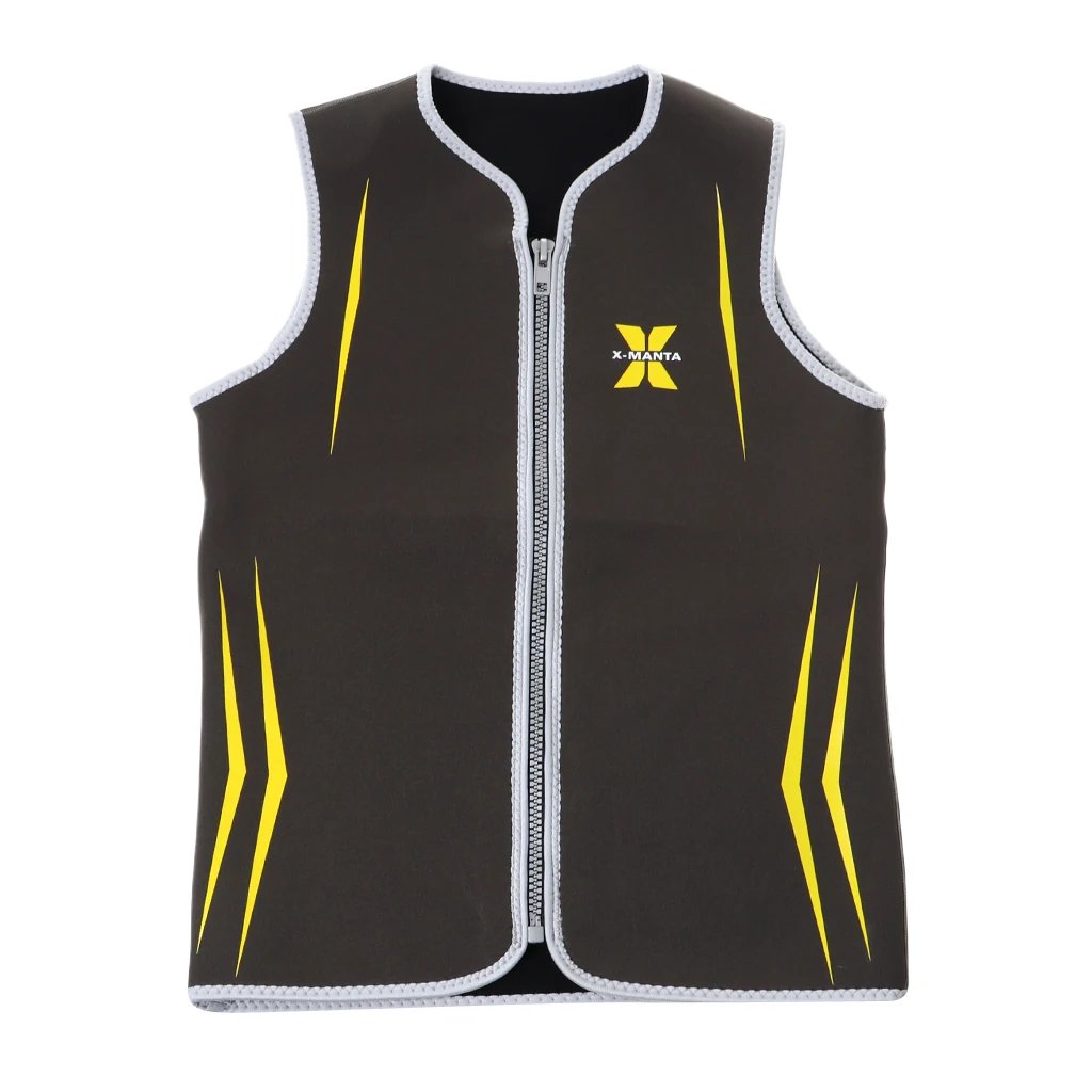 Premium 3mm Men's Wetsuits Neoprene Sleeveless Front Zipper Vest Jacket Top for Scuba Diving Surfing Swimming Snorkeling Suit