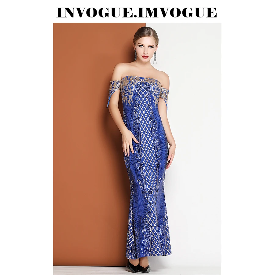 INVOGUE. Женское вечернее платье с открытой спиной IMVOGUE Элегантное Длинное Платье