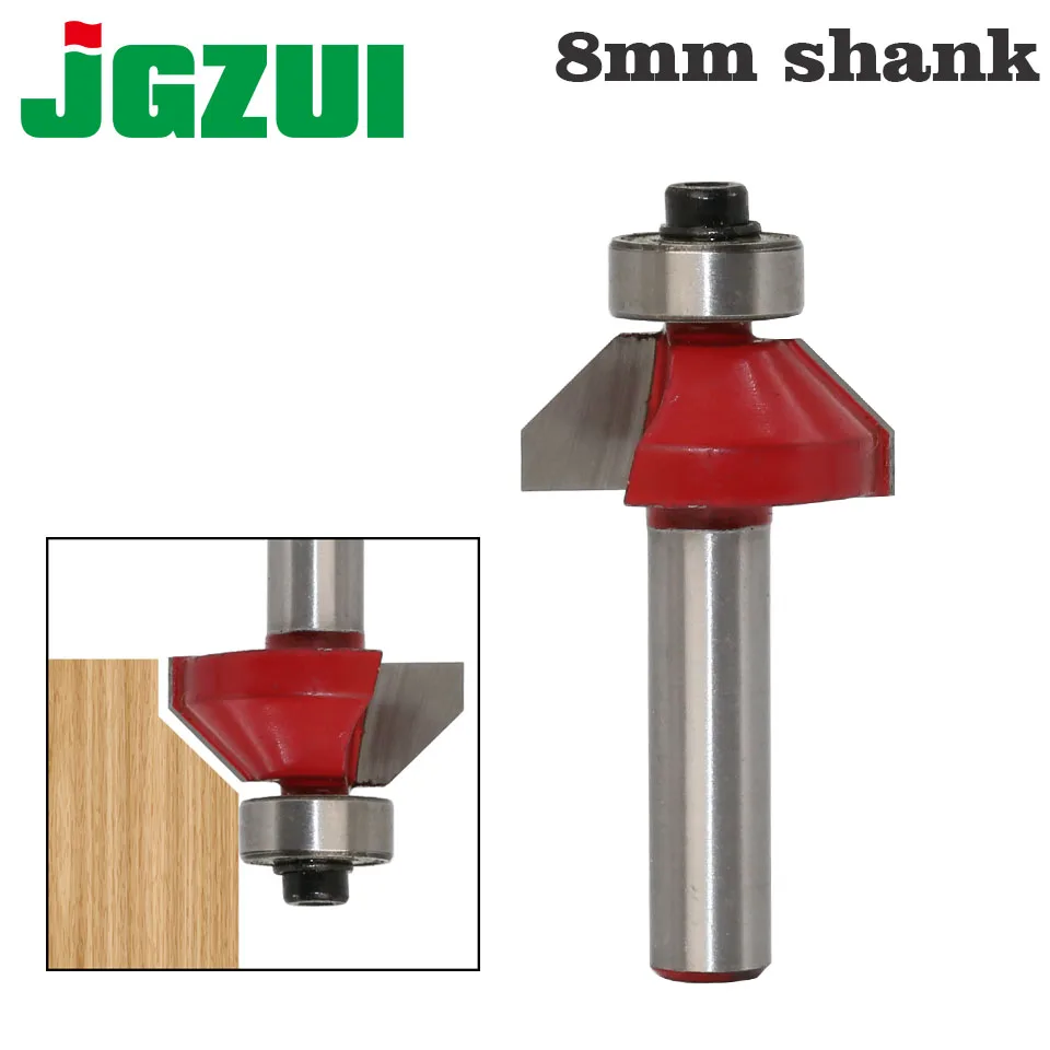 45 Degree Chamfer Edge Forming Router Bit 8" Shankin Milling Cutter