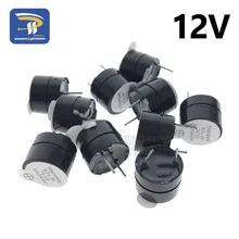 Buzzer magnético longo 12v, alarme continente longo com tom de abelha, mini buzzers piezo que compatível com 10 peças para computadores impressoras