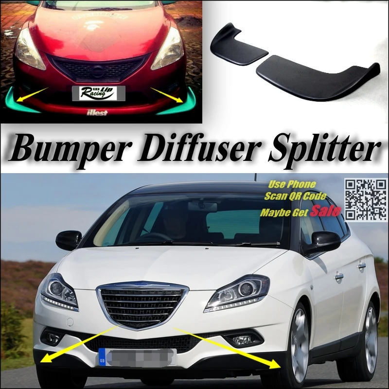 Автомобиль Splitter Диффузор Бампер Canard Lip Для Chrysler Delta Для Lancia дельта Тюнинг Обвес/Передний Дефлектор Автомобиля Установите Плавник Лоскут