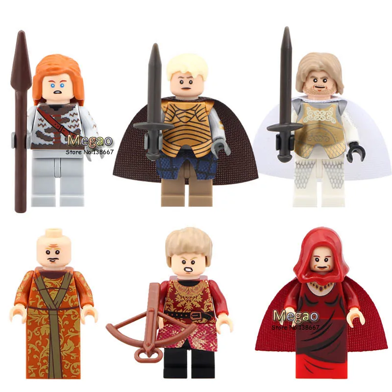 

50pcs/lot MOC Custom Made Game of Thrones Ygritte Jaime Brienne Lord Ice and Fire Series Block Eductaional Chindren Toys