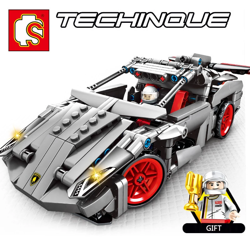 

Sembo Technic Legoing Lamborghinies Venano Pull-Back Famous Vehicle Super Racing Car Building Blocks Bricks Educational Toys