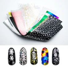 50 шт Смешанные голографические наклейки для дизайна ногтей, фольга, цветы, кружева, переводные наклейки для дизайна ногтей, декоративные наклейки для дизайна ногтей ZJT3004