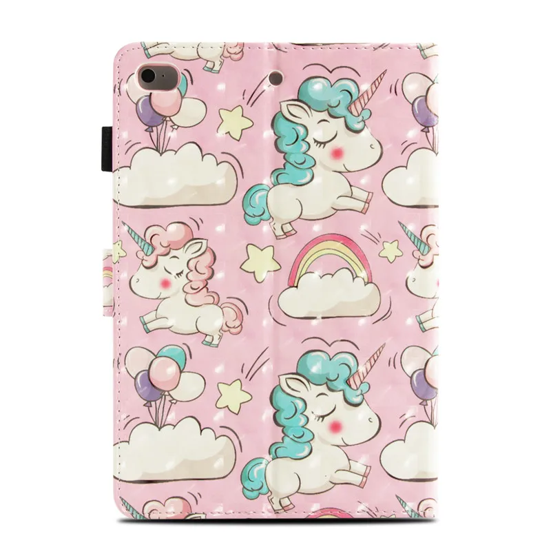 Wekays For Coque IPad Mini 1 Mini 2 Min 3 Cartoon Unicorn 3D Leather Fundas Case For IPad Mini1 Mini2 Mini3 Cover Cases For Kids