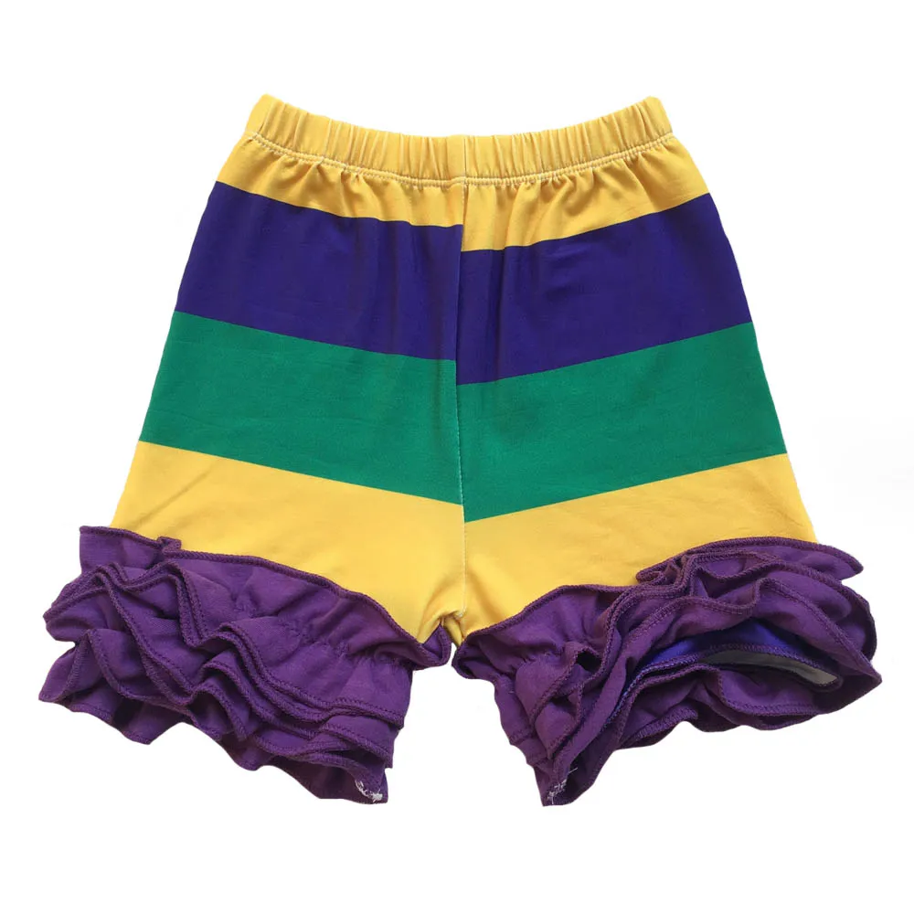 Фиолетовый, зеленый и золотой Mardi Gras праздничный комплект детской одежды - Цвет: 17