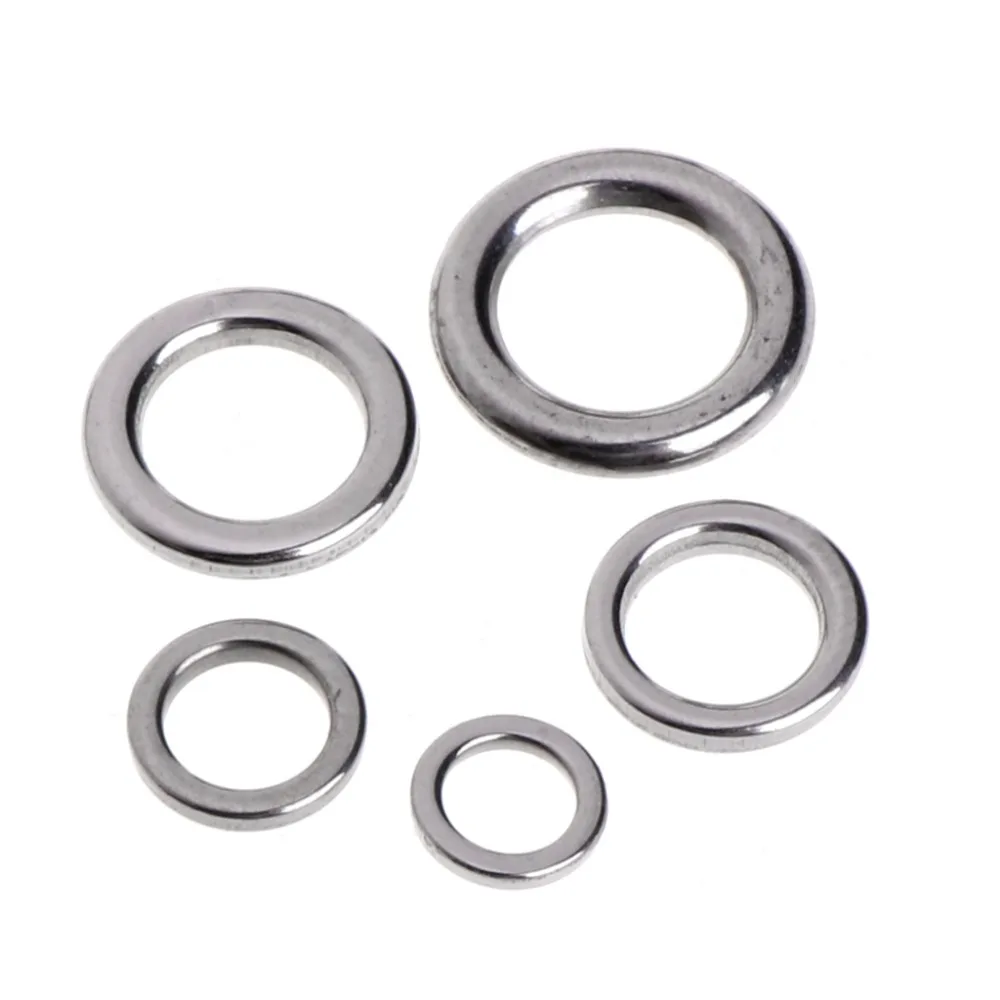 Fishing Solid Fishing Ring Stainless Steel Ring 20pcs Fishing Accessories Lead