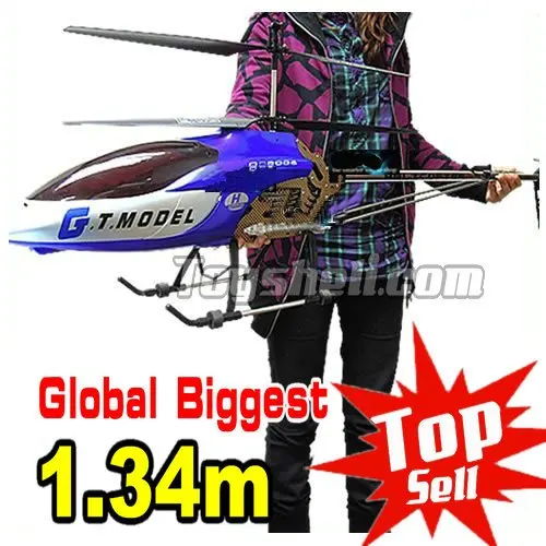 Больших heli GT QS8006 134 см 3.5ch гироскоп металлический каркас модель вертолет светодиодный свет 8006