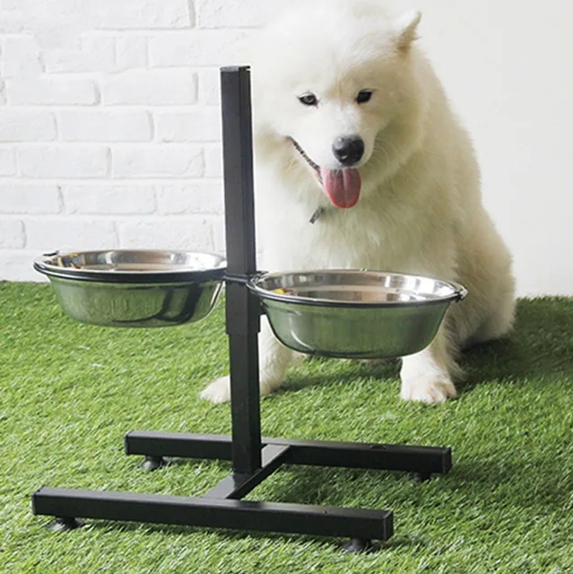 Dog Stainless Steel Double Bowl CW20