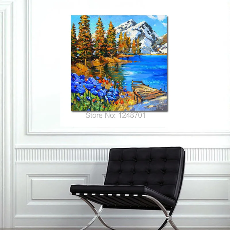 LANDSCAPE Art contemporary scenery wall art Hand Painted mountain scenery oil painting on canvas