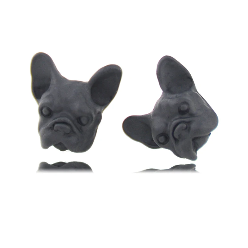 

Fei Ye Paws 3 Colors Vintage French Bulldog Stud Earrings Elf Ears Cuff Pendiente Animal Dog Earrings For Women Gift Box Packed