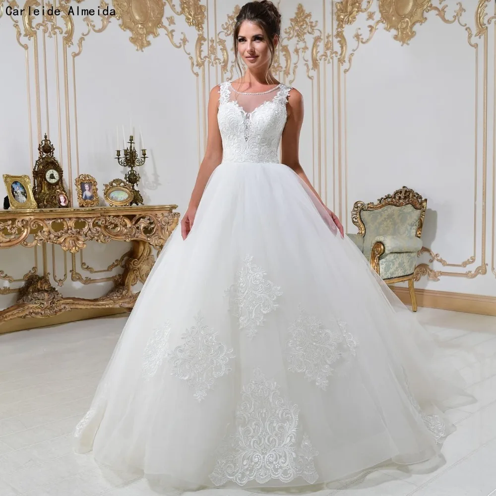 Descuento Caliente Vestido De Novia Vintage Vestido De Novia Con Apliques De Encaje Unico Vestido De Novia De Cola De Barrido 2019 September 2020