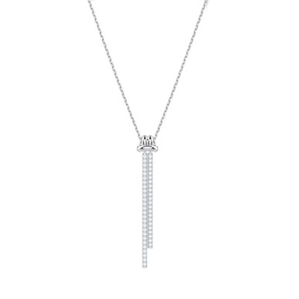 

Kaliyah New Y -shaped Paste Short Chain Project Clavicle Color Silver Torched Tie Knot Symbolizes Present Gift