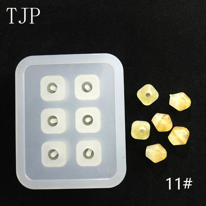 Новая прозрачная прямоугольная силиконовая форма для бусин квадратный шар 6 подвесных отверстий DIY форма из эпоксидной смолы для ювелирных изделий полимерные формы для ювелирных изделий