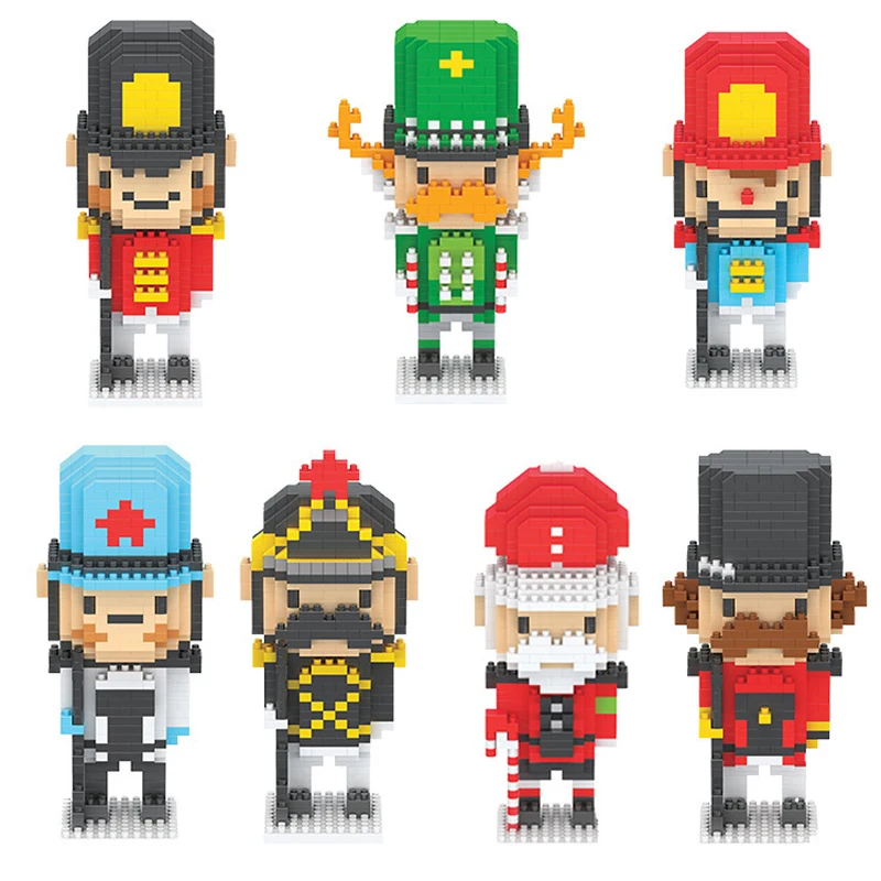 

Nutcracker Christmas Japanese Irish Soldier Series Figures Jigsaw Puzzle Model Toys Diamond Micro Building Jigsaws For Kids Gift