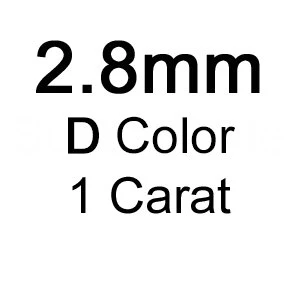 Фабрика 0,8 мм 0,9 мм 1 мм белый круглый свободный D сорт муасанитов 1 карат/упаковка для продажи - Цвет: 2.8mm-1carat-D