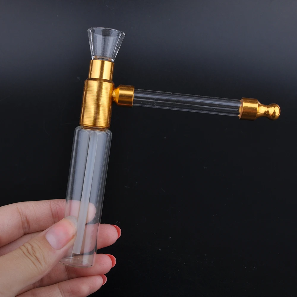 

ONUOSS Hot Sale Glass Bottle Metal Smoking Water Pipe Smoking Cigarette Accessories For Glass Bottle Tobacco Pipe 237U