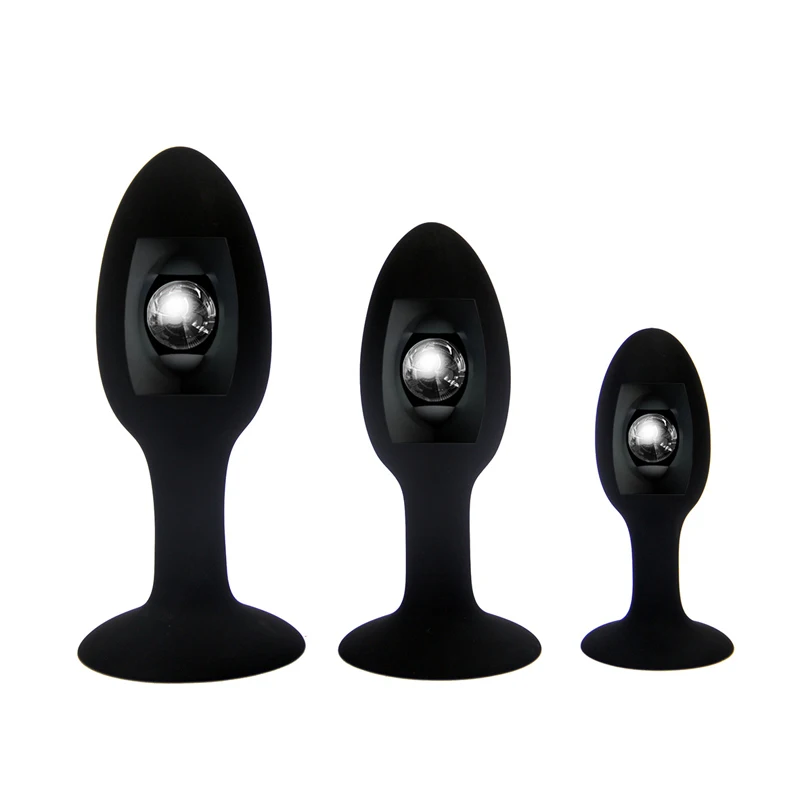 Silicone Anal Plug Butt With Metal Ball Inside Anus Vagina Muscles Massage Trainer Adult Pleasure Sex Toy For Men Women Gay | Красота и
