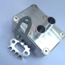 RC автомобиль газовый двигатель ЧПУ задний/задний глушитель коробка(настроенная труба коробка) 23cc 26cc 29cc 30.5CC Zenoah ChungYang Bajer HPI KM ROVAN 5t 5sc ss