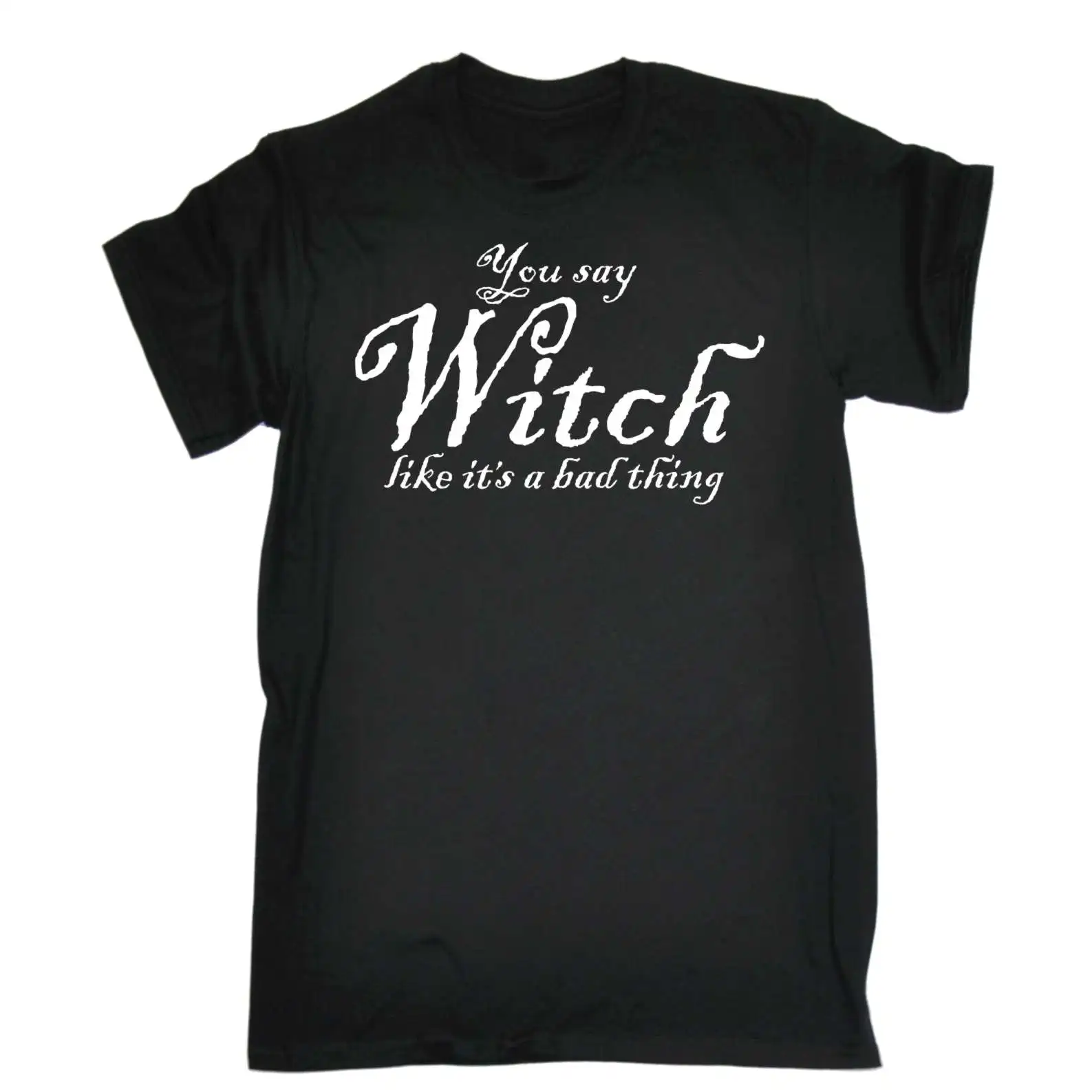 Halloween Mens T Shirts You Say Witch Like Funny Fancy Dress T-Shirt Tees Men'S Clothing Big Size:S-XXxl Print | Мужская одежда