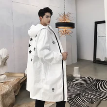 XIU LUO 2XL уличная Водонепроницаемая ветровка с капюшоном в стиле хип-хоп, Тренч, куртка для мужчин и женщин, модное повседневное длинное пальто, тренд