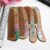 Flower Painted Chinese Peach Wood Comb  Healthy Scalp Massage Anti-Static Comb Hair Care Wooden Gift Beauty Tool 2