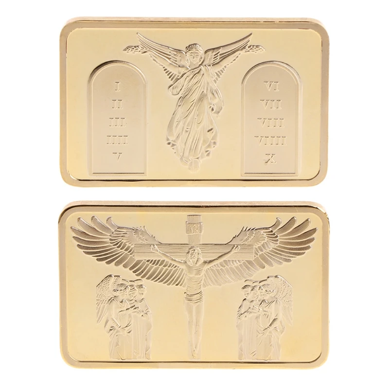 

Commemorative Coin Jesus Angel Golden Rectangle Collection Arts Gifts Souvenir