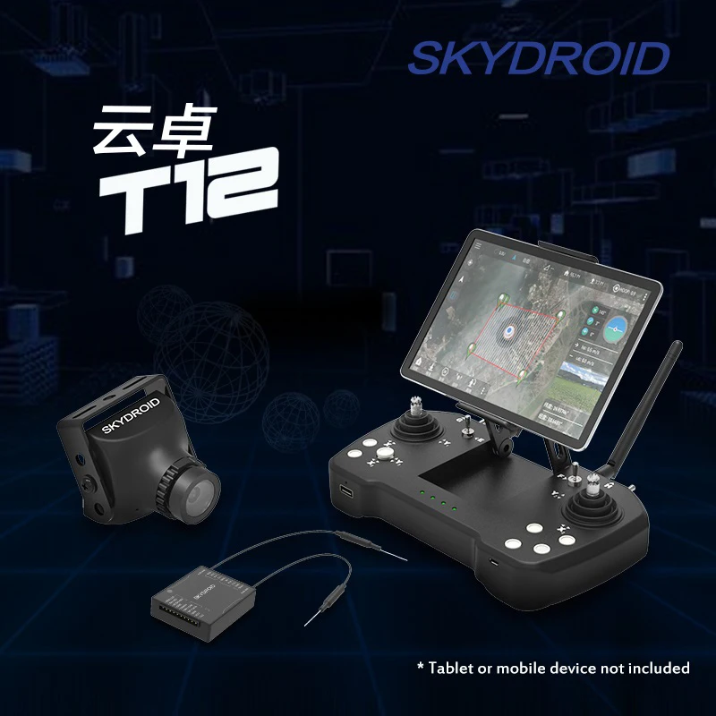 

Skydroid T12 Remote Control Mini camera 20km digital map transmission remote control camera four-in-one plant protection