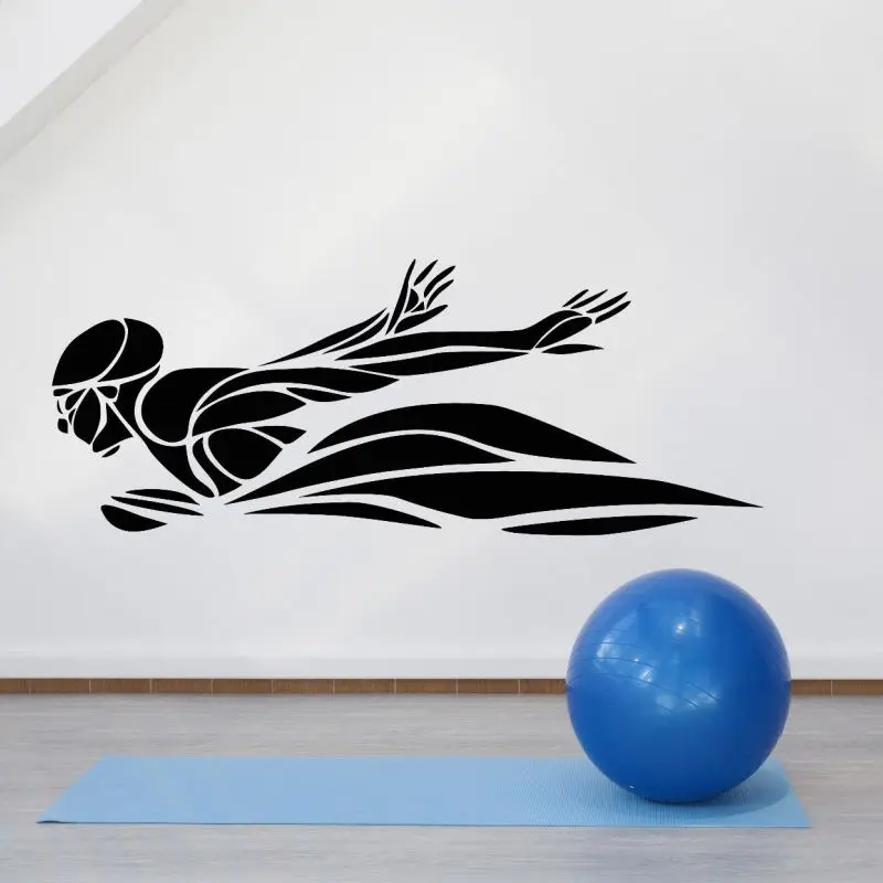 DCTAL swim decal triatlon etiqueta Run Riding nadador Decal natacion vinilo chm decoracion Mural bano etiqueta swim Sticker 8900