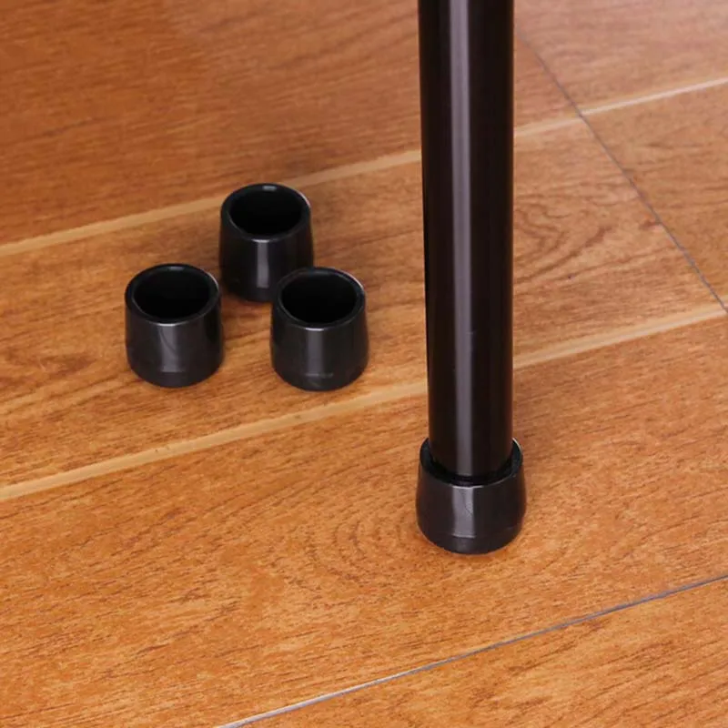 Черный 22 мм ножка стула шапки ПВХ Пластик защита для ног колодки мебель скатерти Круглое Дно 4 шт./компл