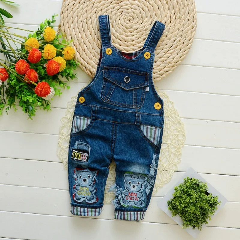  IENENS Toddler Infant Boy Long Pants Denim Overalls Dungarees Kids Baby Boys Jeans Jumpsuit Clothes