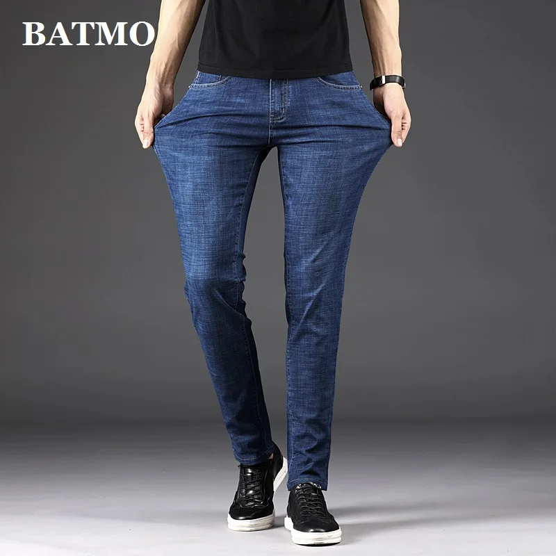 Batmo Новое поступление высококачественные повседневные Прямые Джинсы мужские классические джинсы Большие размеры 29-40 8189-1