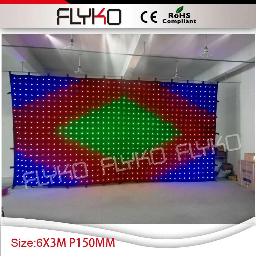 

SD Card off line controller LED Vision Curtain,LED Vision Cloth,LED Video Curtain Wedding backfdrops