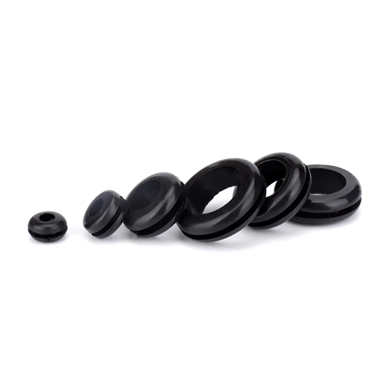 

20pcs rubber plug with hole Rubber Grommets Gasket Retaining Ring For Protects Wire Cable And Hose Custom Part Seal Assortment