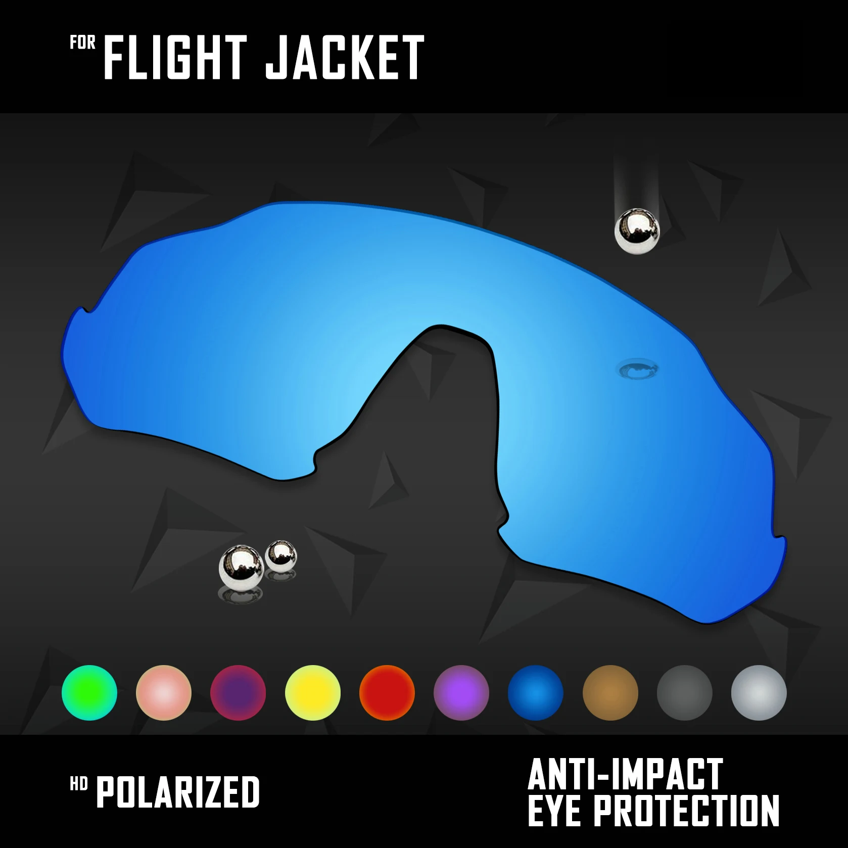 Сменные линзы OOWLIT для солнечных очков Oakley Flight Jacket Polarized разные цвета|Очки