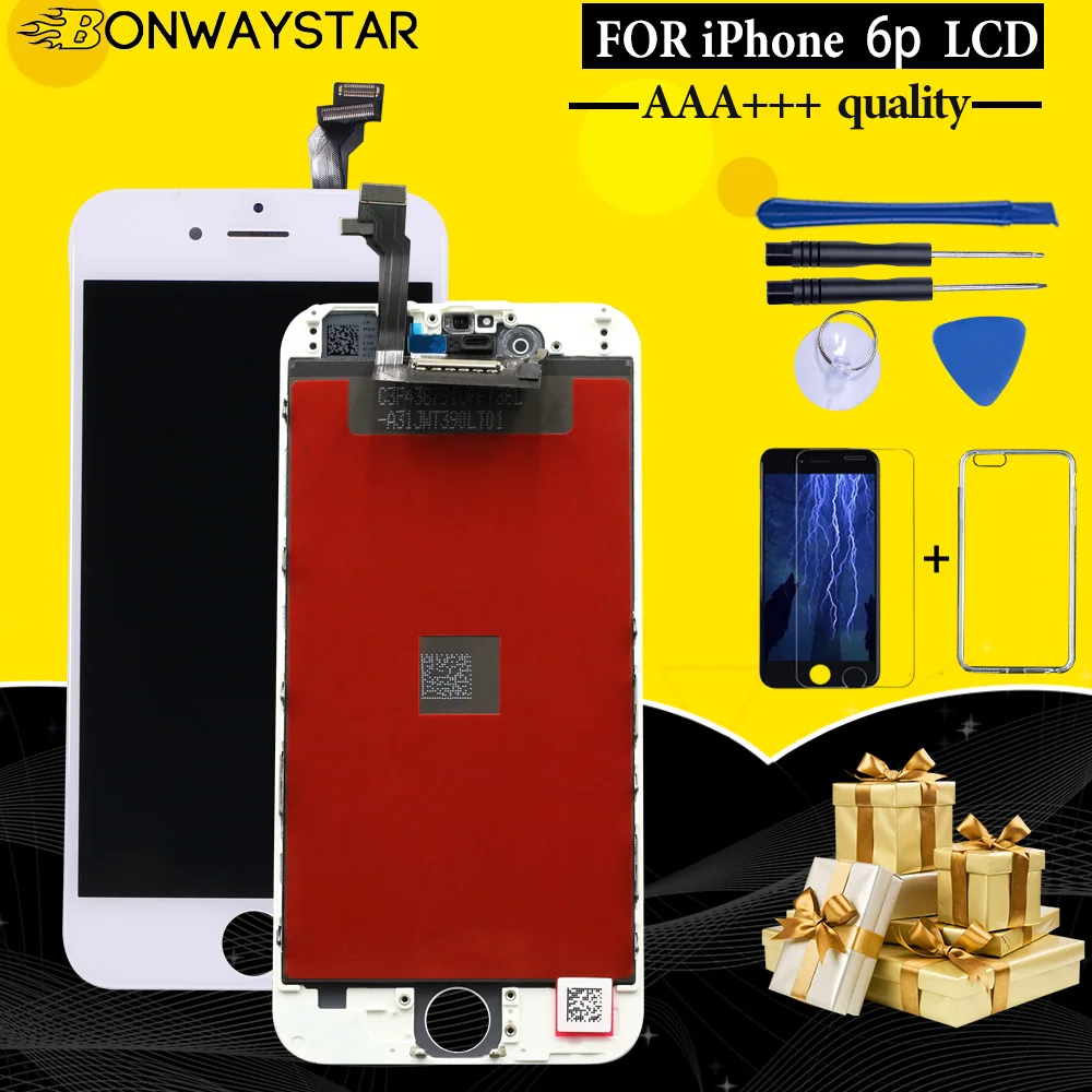 

Great Quality LCD Display Model for iPhone 6 Plus A1522 A1524 A1593 Screen LCD Touch Assembly Digitizer Replacement with 3 Gifts