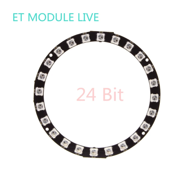 2PCS RGB LED Ring 8 x WS2812 5050 RGB LED with Integrated Drivers TOP