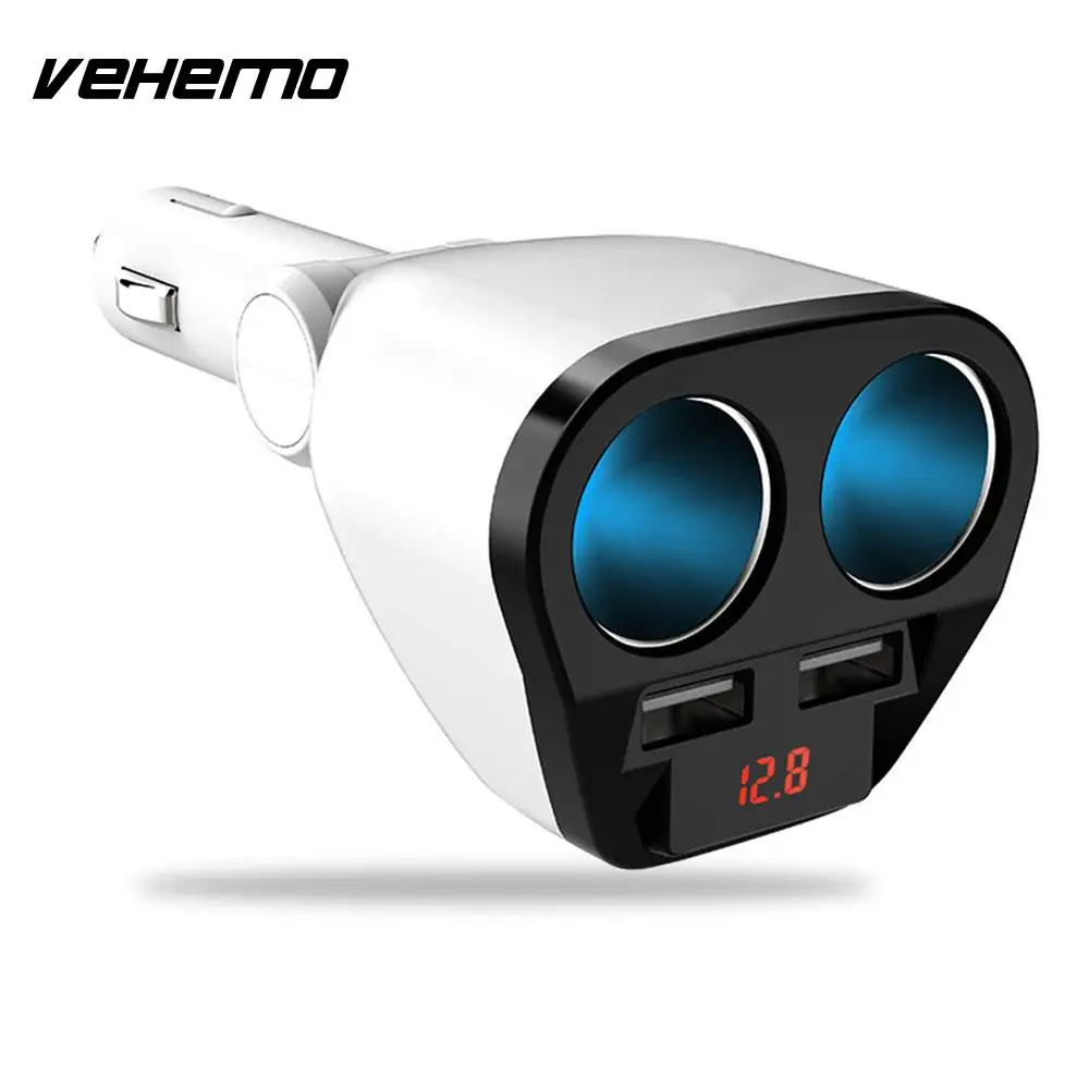 Vehemo Dual USB Автомобильное зарядное устройство для телефона быстрое оригинальное