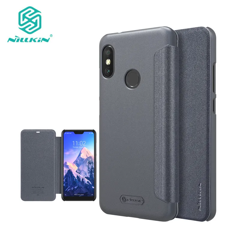 

Xiaomi Redmi 6 Pro Case Xiaomi Mi A2 Lite Case Nillkin Sparkle Series Hard Plastic PU Flip Cover