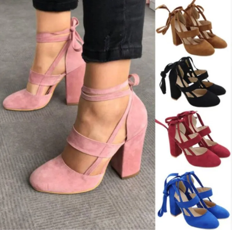

2018 European and American foreign trade large size shoes, new flannels, high heels, high heels, sandals