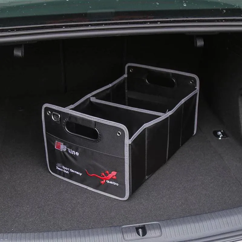 Автомобильный ящик для хранения багажник органайзеры для Audi A1 A3 A4 B5 B6 B7 B8 A5 C5 A6 C6 C7 A7 A8 Q3 Q5 Q7 TT, на рост 80, 90, 100 8L сумки контейнеры