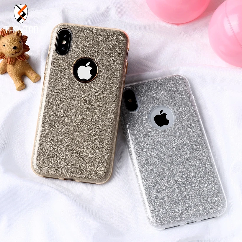 

TaryTan Case For iphone 8 Cases iphone X 7 Plus 6 6s Cover Anti-Knock Iphone8 Plus PC TPU Glittering Card 3 In One Covers