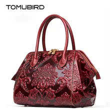 TOMUBIRD 2016 Nuevas mujeres bolso de cuero genuino marcas de alta calidad de cuero de vaca retro mujeres de la manera bolsos de cuero repujado