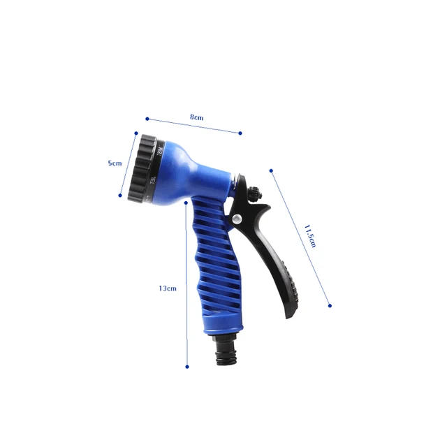 7 In 1 Spray Gun 25-200FT Expandable Garden Hose Latex Tube Magic Flexible Hose for Garden Car Plastic Hoses Blue garden hose