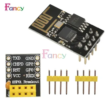 

1 set ESP8266 ESP-01S ESP-01 Wireless Transceiver Module + Breakout Breadboard Adapter