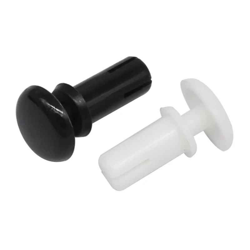 100pcs Diameter 3.1mm R Type Expansion Rivet Nut Nylon Plastic Buckle Clip for Computer PCB Mother Board Black White