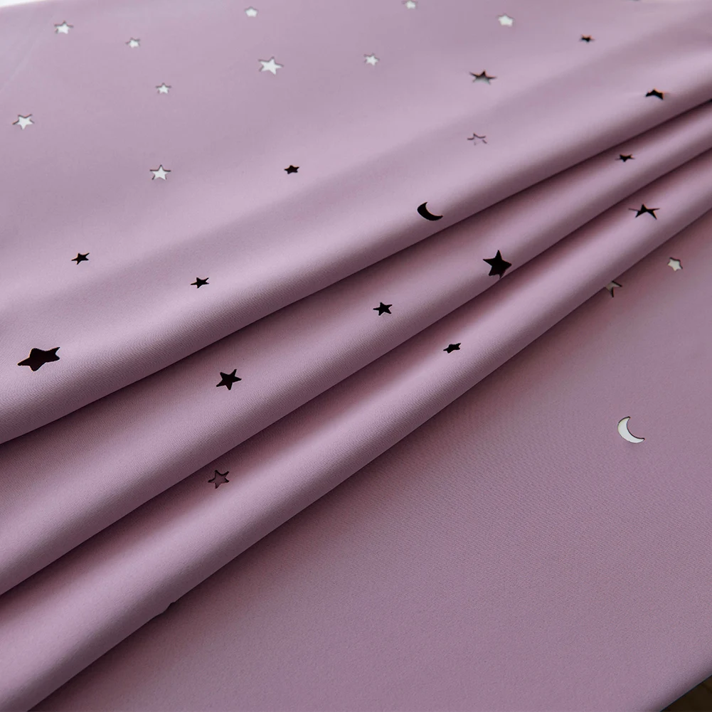 

2PCS Curtain Living Room Decoration Star Light Blocking Window Eyelet Home Soft Modern Baby Room Blackout Kids Blinds