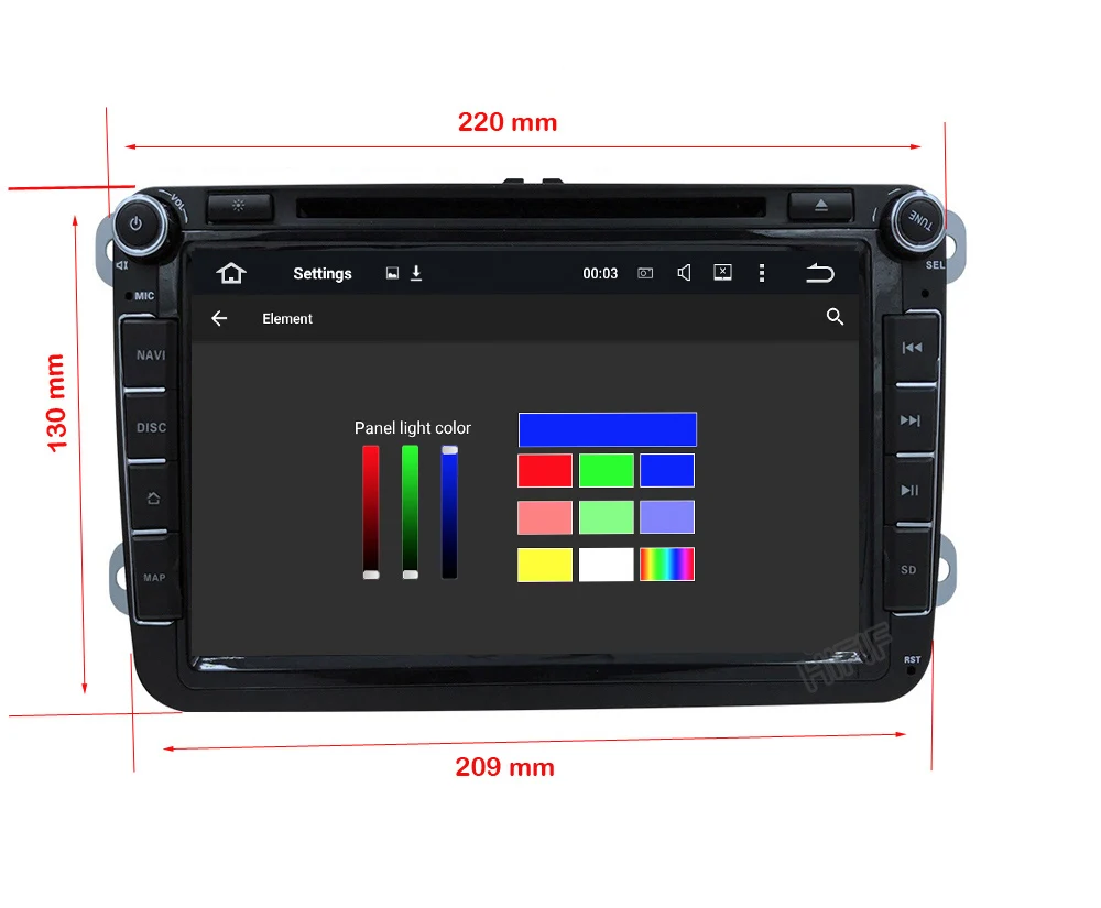 Perfect Car DVD 2Din Player 8"Steering Wheel For Volkswagen VW GOLF5/6 POLO PASSAT EOS 8Core Android 8.0 GPS Navigation 4GRAM+32GB ROM 1